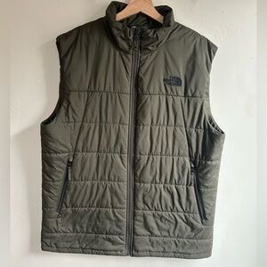 The North Face Puffer Vest Green Quilted Full Zip Men’s Size L Packable